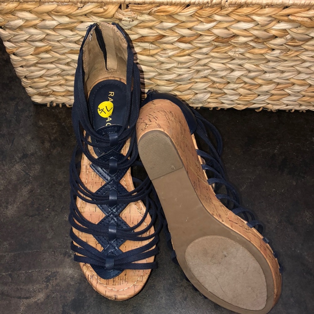 Rampage Navy Blue Wedges